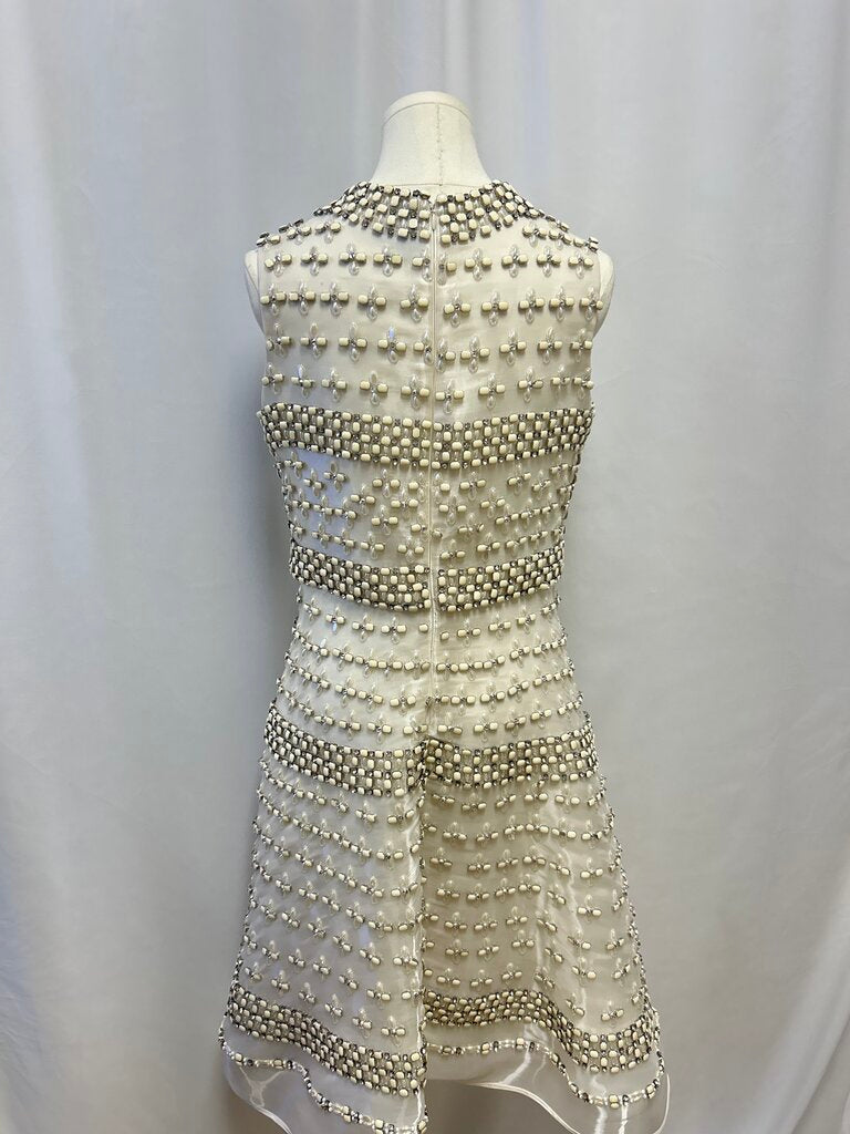 Naeem Khan White Embellished Cocktail Dress (Orig $5000)