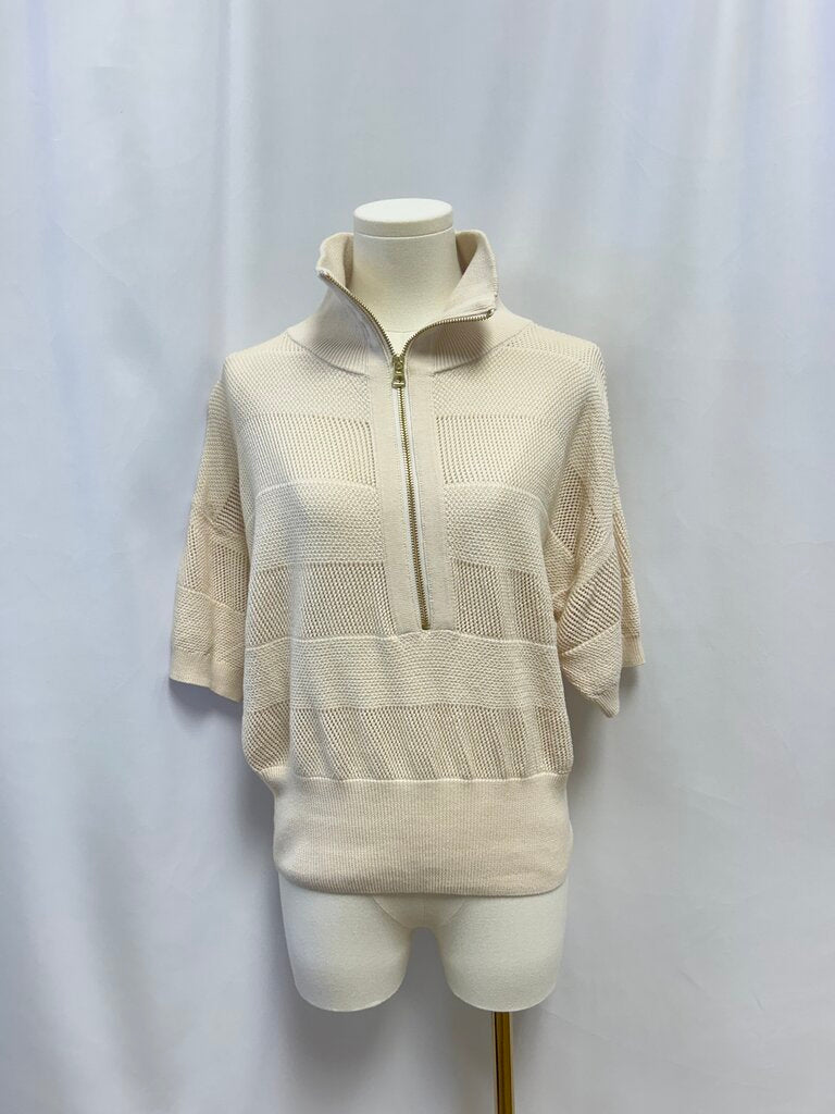 Varley Ivory Knit 1/2 Zip