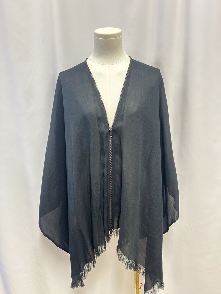 Elaine Kim Black Sheer Poncho NWT