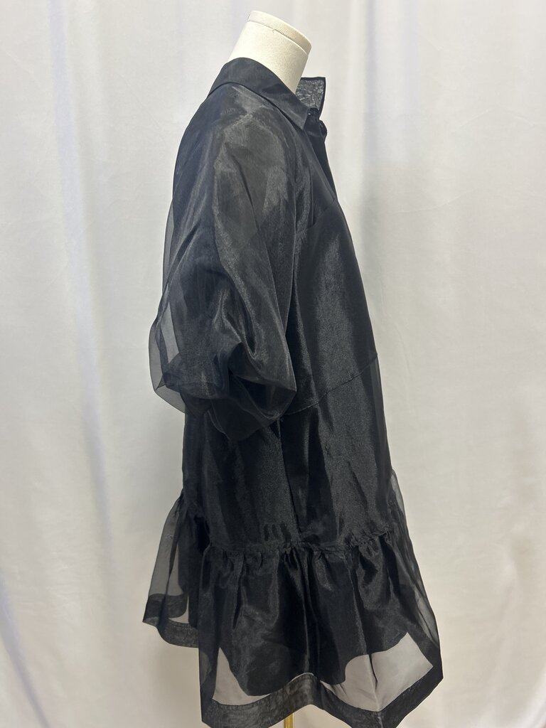Simkhai Black Mesh Drop Waist Dress NWT