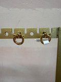 Ferragamo Gold Twisted Gancini Earrings w/Box