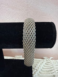 Tiffany & Co Silver Mesh Bangle Bracelet