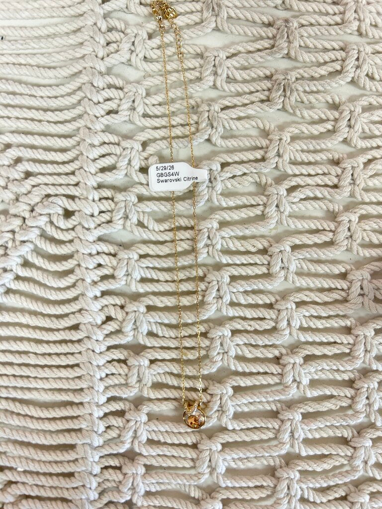 Swarovski Citrine Pendant Necklace