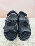 Kurt Keiger Black Quilted Dad Sandal