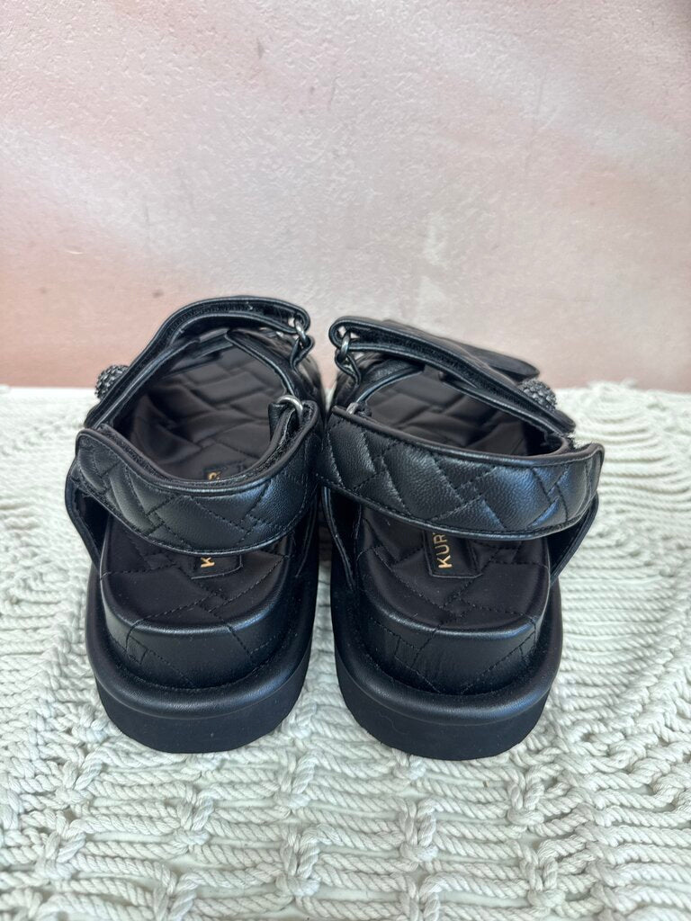 Kurt Keiger Black Quilted Dad Sandal