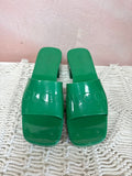 Gucci Green Rubber Slides