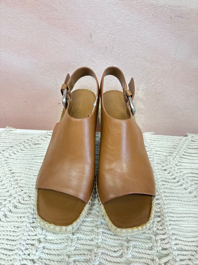 Vince Brown Wedge Espadrille