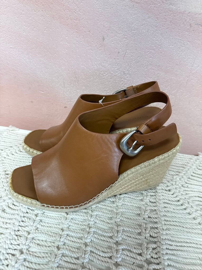 Vince Brown Wedge Espadrille
