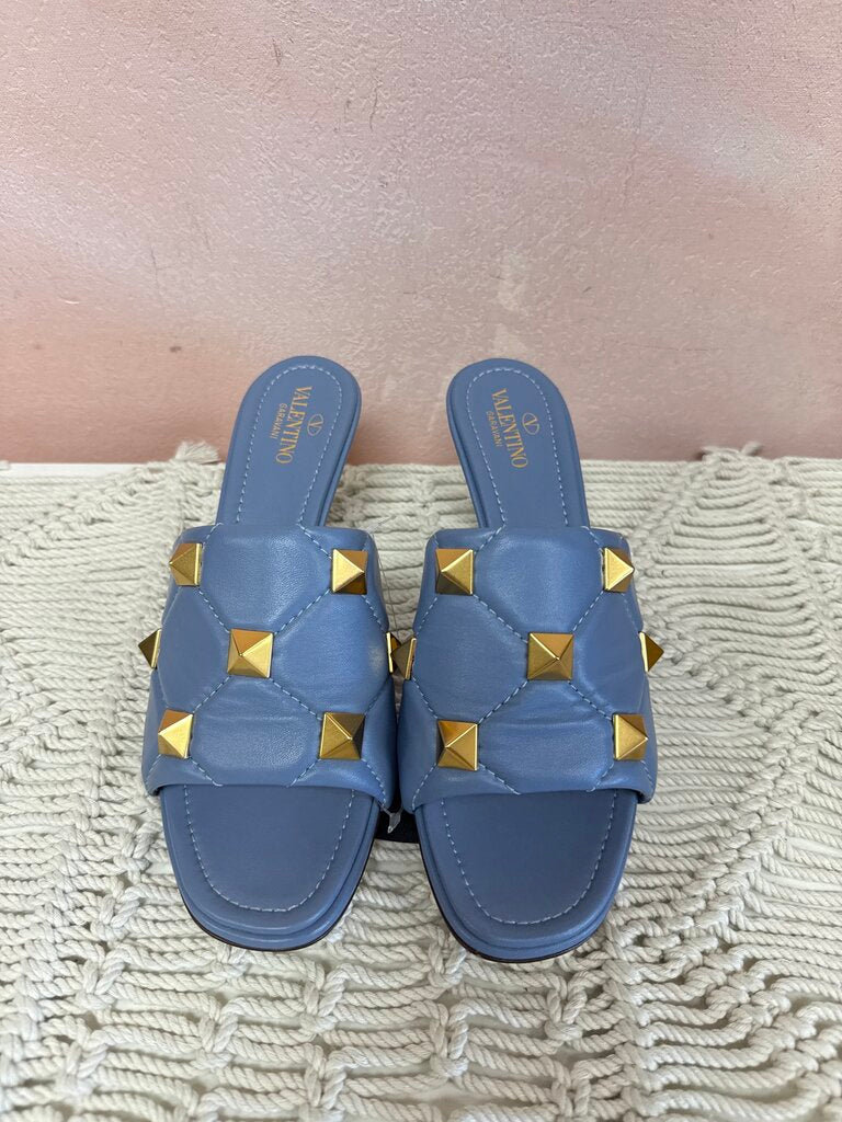 Valentino Blue Rockstud Mule