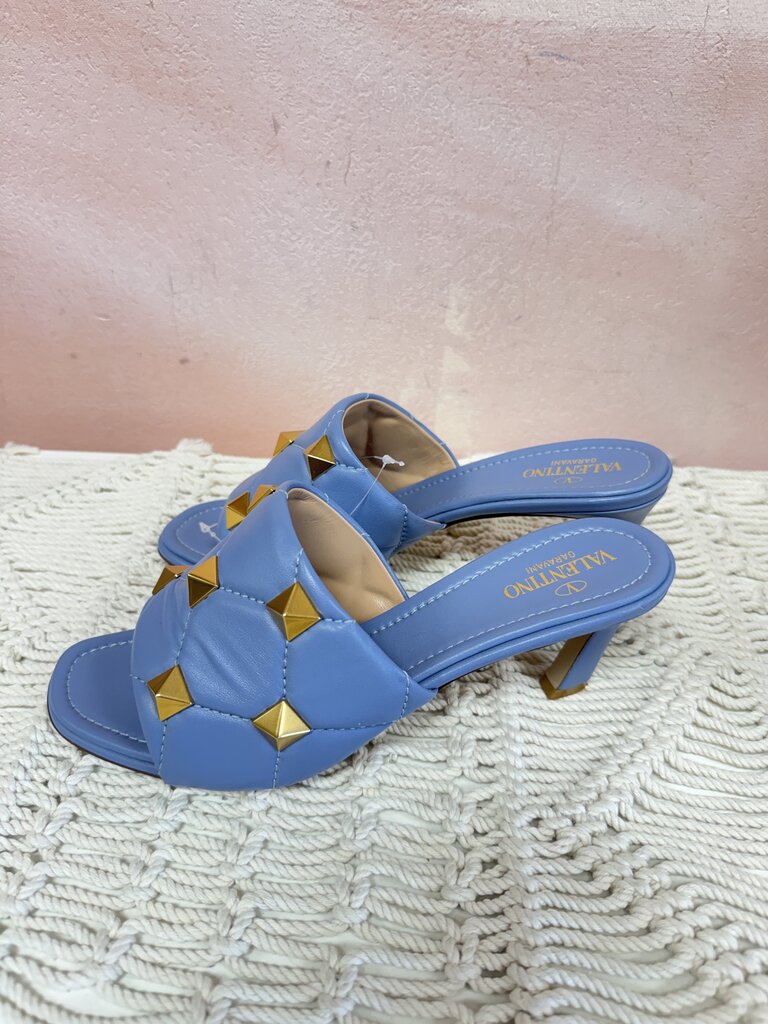 Valentino Blue Rockstud Mule