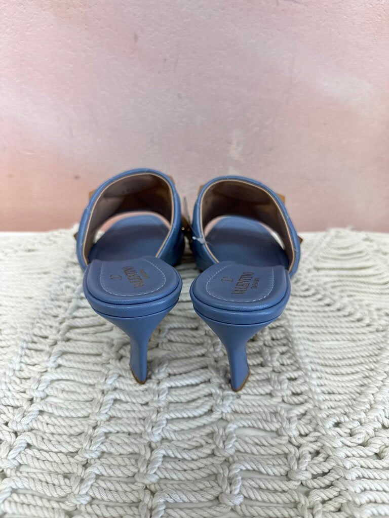 Valentino Blue Rockstud Mule