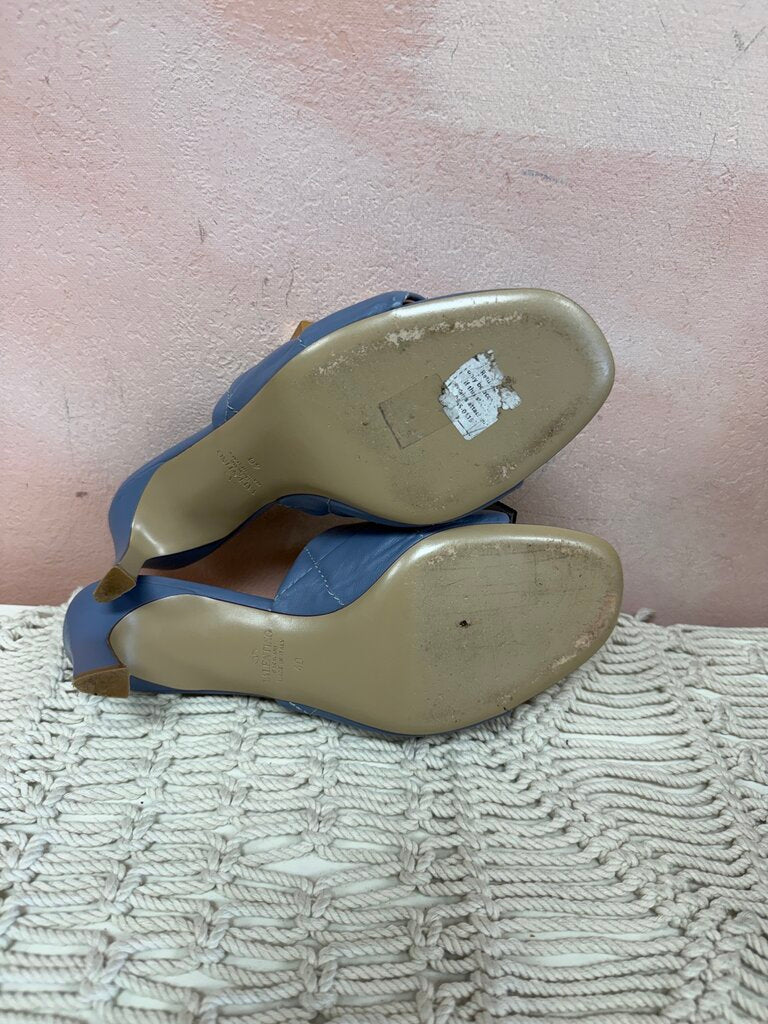 Valentino Blue Rockstud Mule