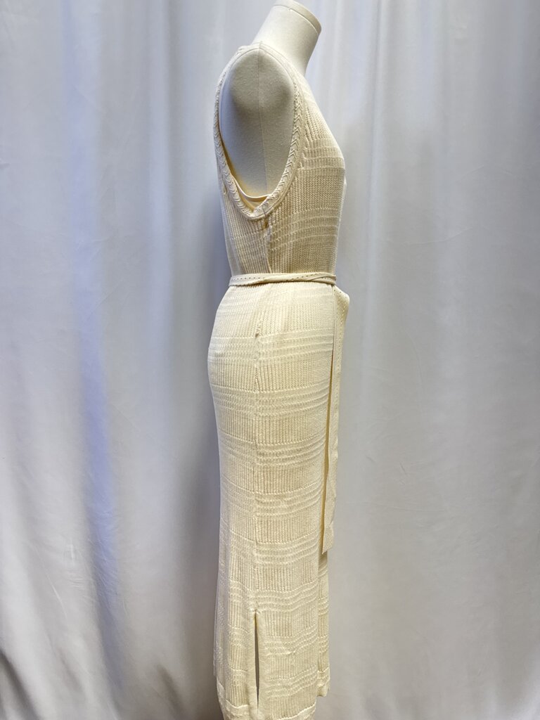 Rachel Zoe Ivory Knit Belted Dress