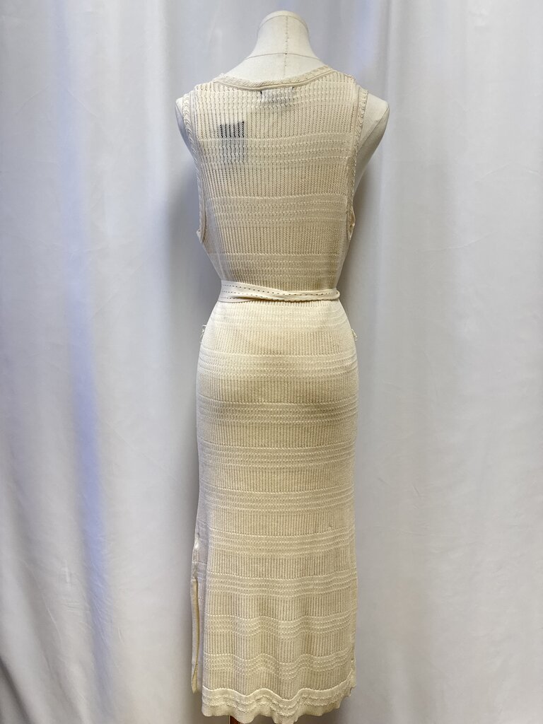 Rachel Zoe Ivory Knit Belted Dress