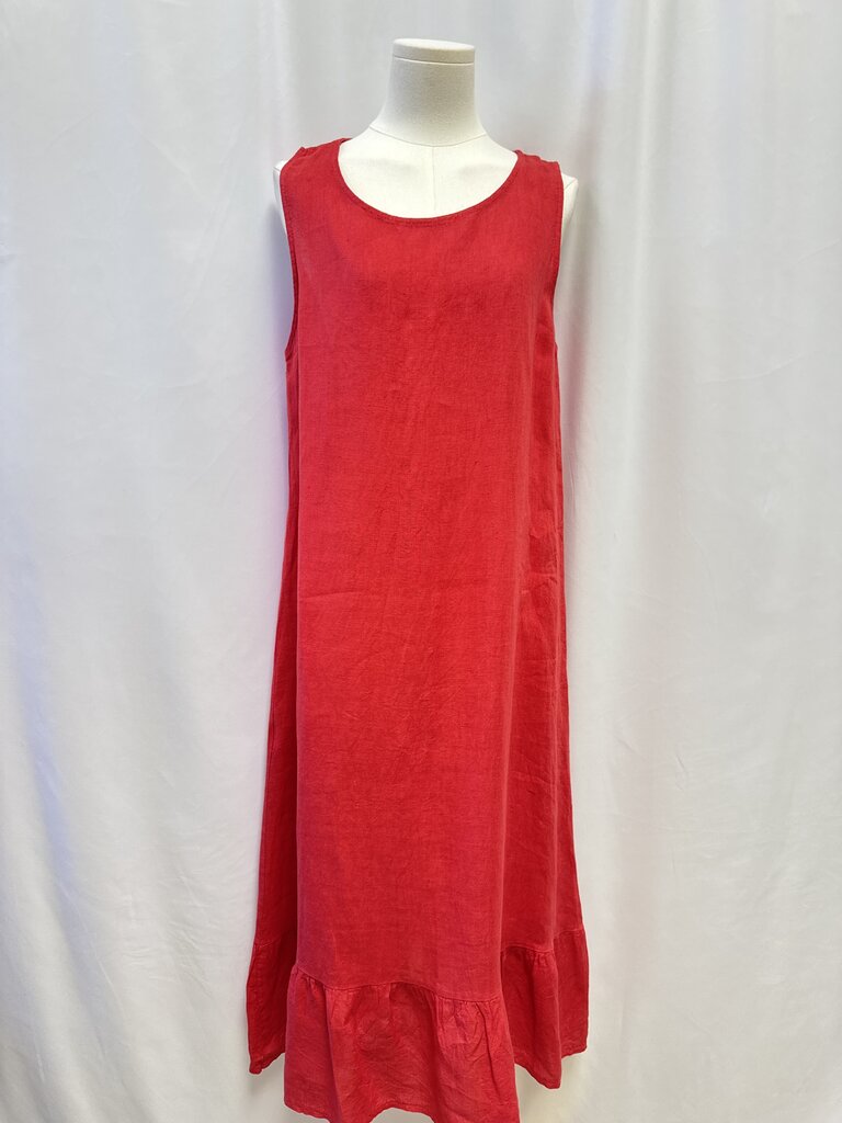 Terzo Millennio Red Linen Tank Dress
