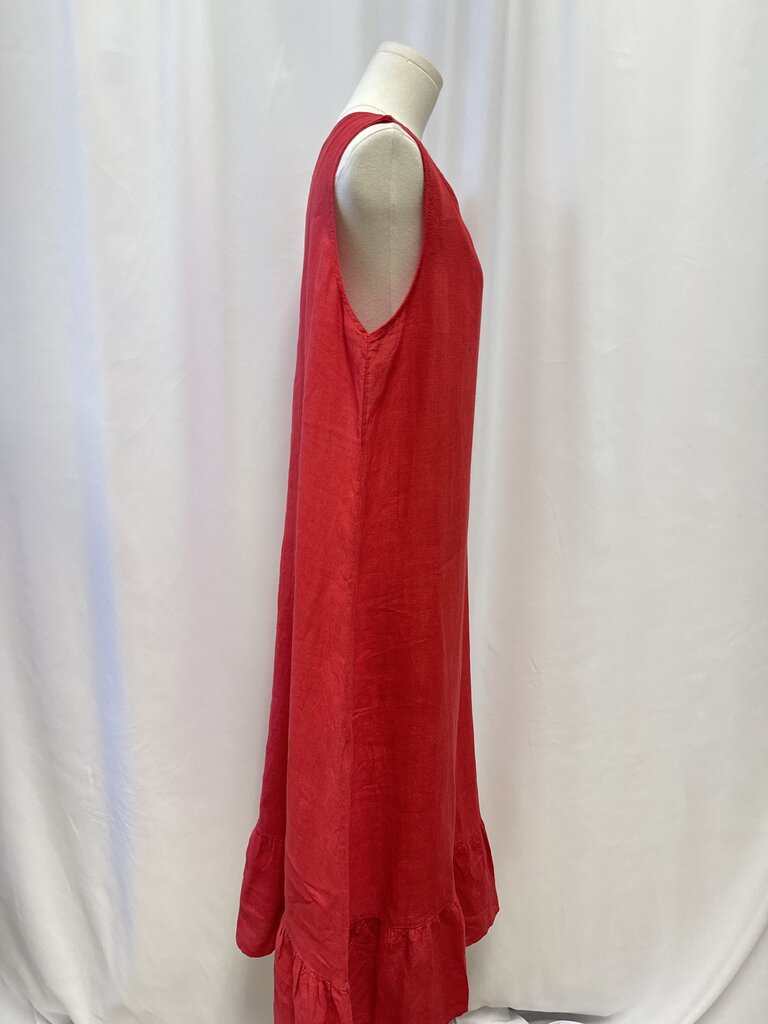 Terzo Millennio Red Linen Tank Dress