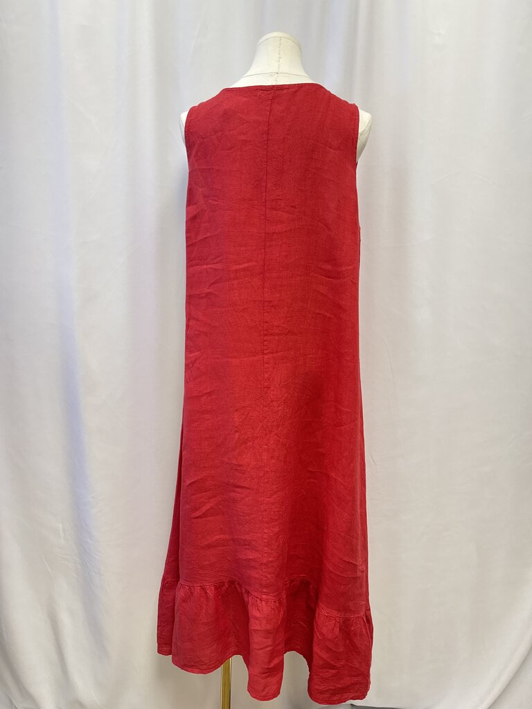 Terzo Millennio Red Linen Tank Dress