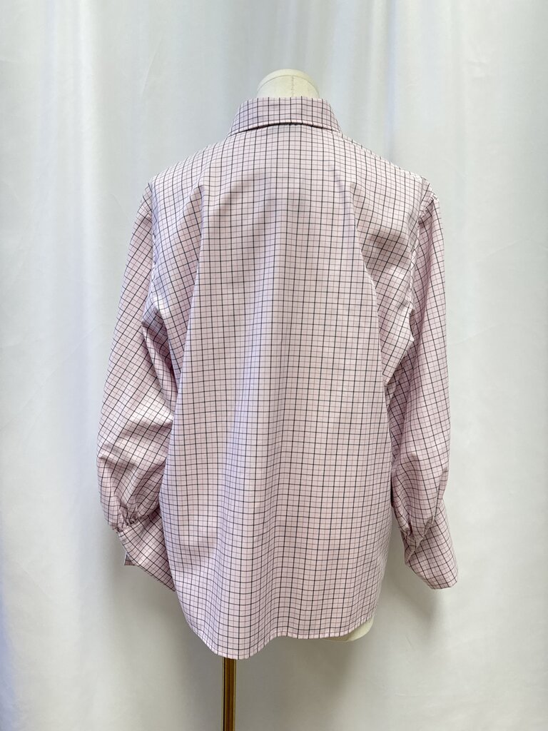 Sandro Pink Plaid Button Up Top