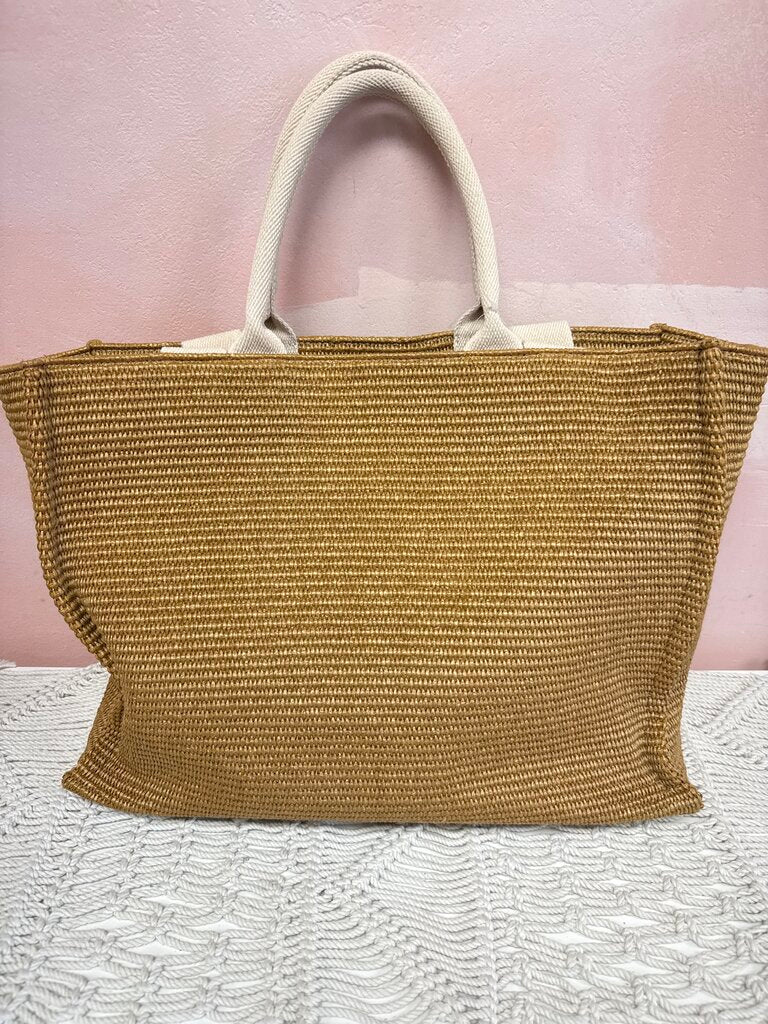 Marni Tan Raffia Beach Tote