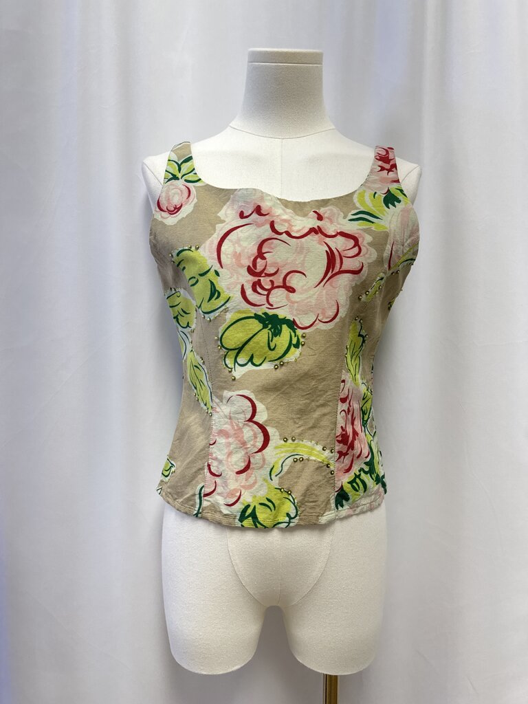 Kenzo Jeans Tan Floral Tank