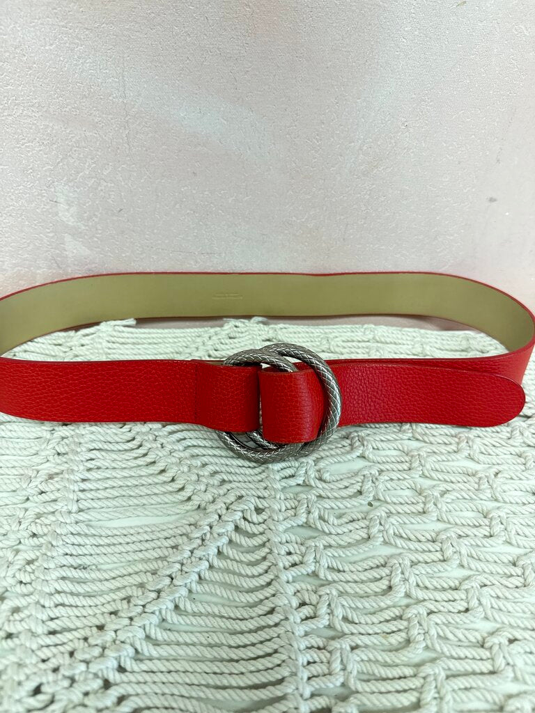 Bottega Red Leather Belt