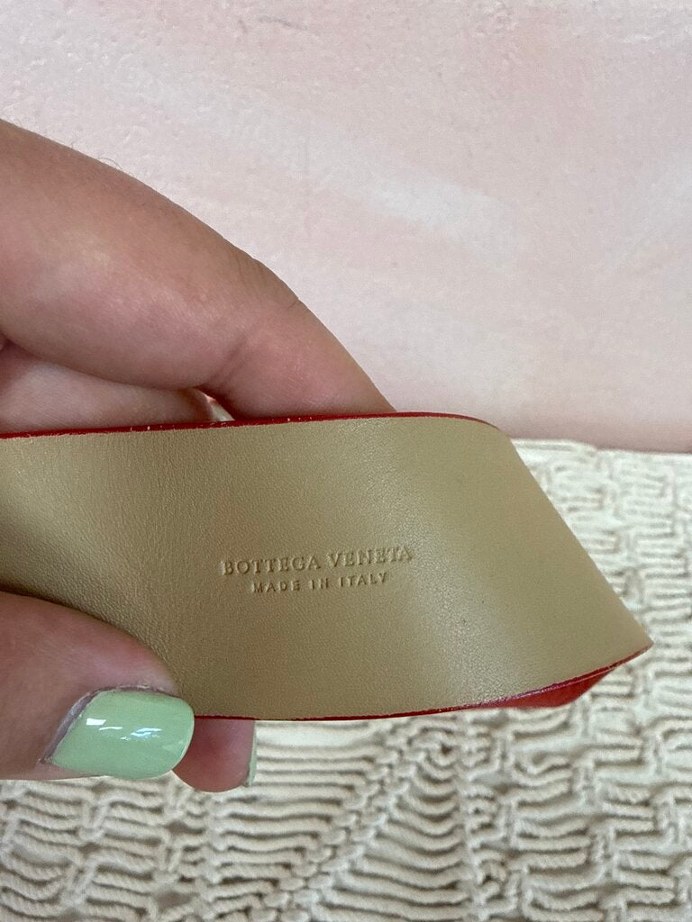 Bottega Red Leather Belt