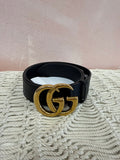Gucci Black Leather Marmont Belt w/Box