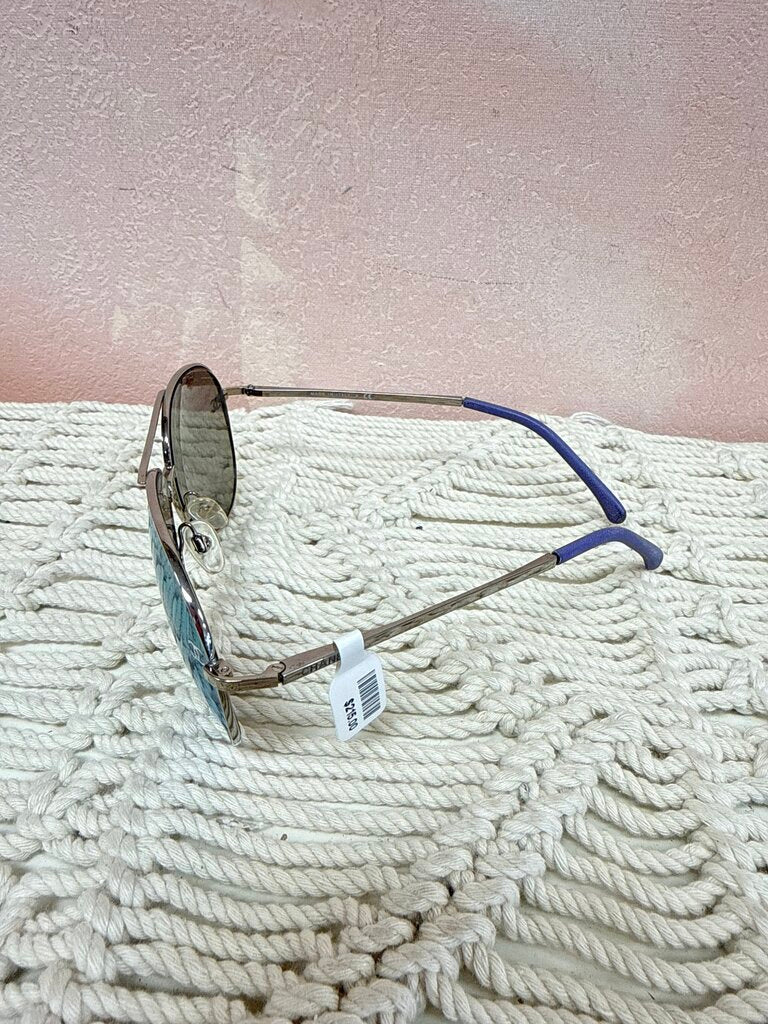 Chanel Silver Frame Aviator Sunglasses w/Case