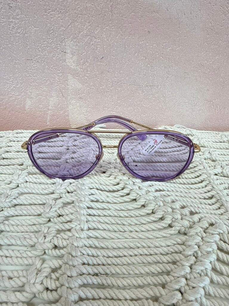 Versace Purple Frame Aviator Sunglasses w/Case