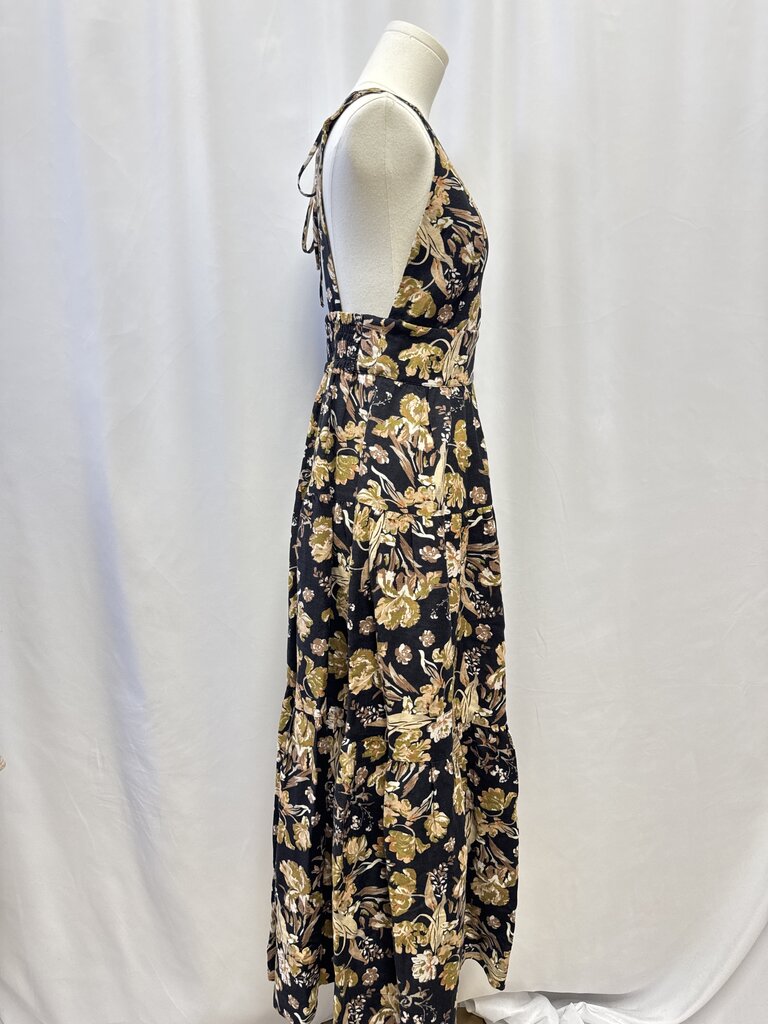 Shon Joy Black Floral Maxi Dress