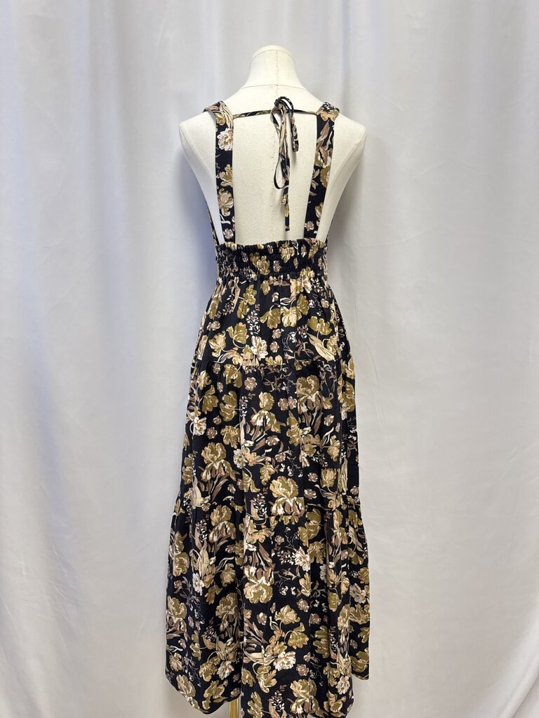 Shon Joy Black Floral Maxi Dress