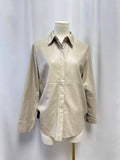 Nanushka Tan Faux Leather Button Up