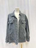 One Teaspoon Green Animal Print Jean Jacket