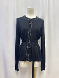 Burberry Black Belted Cardigan NWT