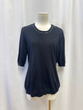 Burberry Black Button Shoulder Top NWT