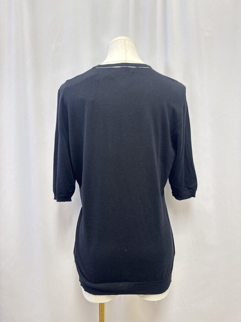 Burberry Black Button Shoulder Top NWT