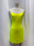 alice + olivia Yellow Satin Slip Mini Dress