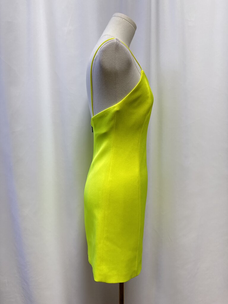 alice + olivia Yellow Satin Slip Mini Dress