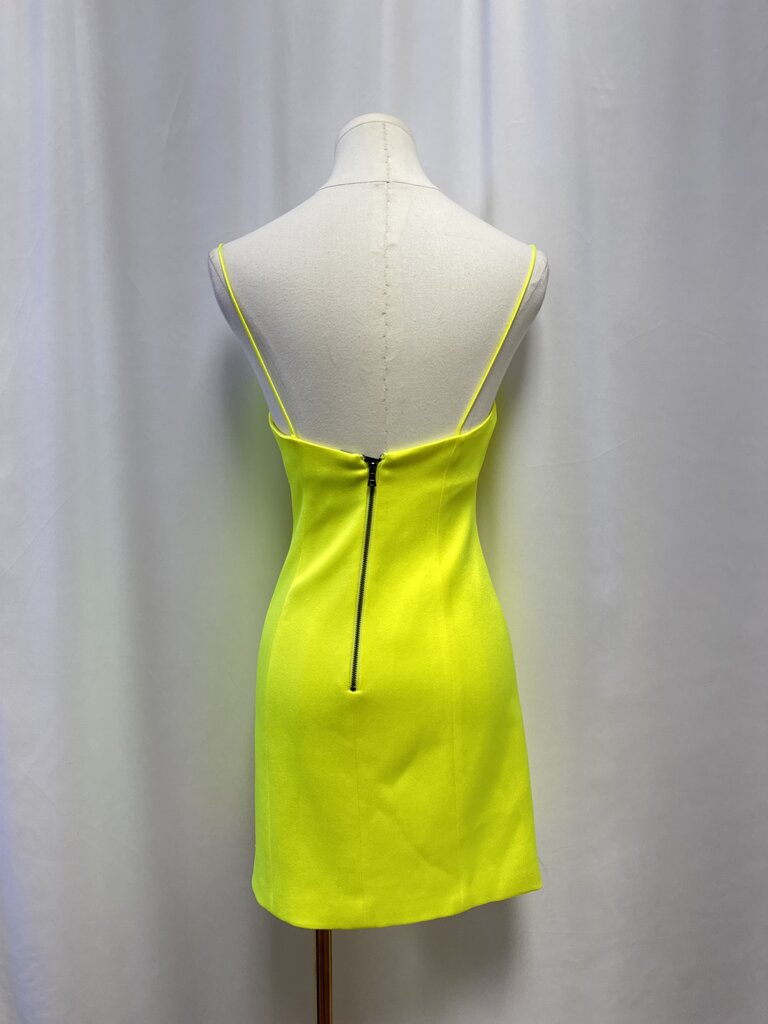 alice + olivia Yellow Satin Slip Mini Dress