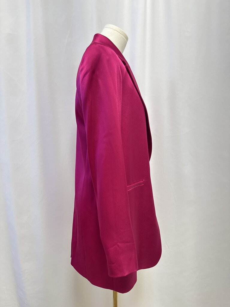 alice + olivia Berry Satin Oversized Blazer