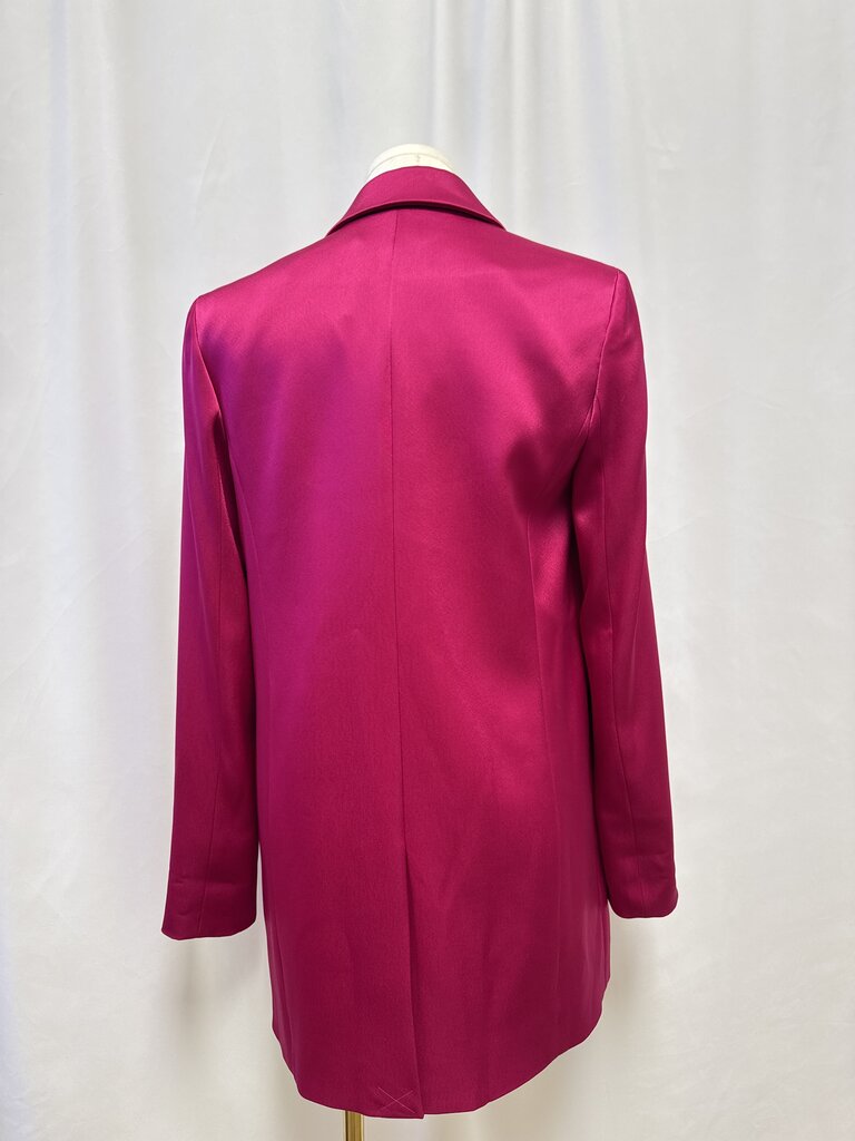 alice + olivia Berry Satin Oversized Blazer