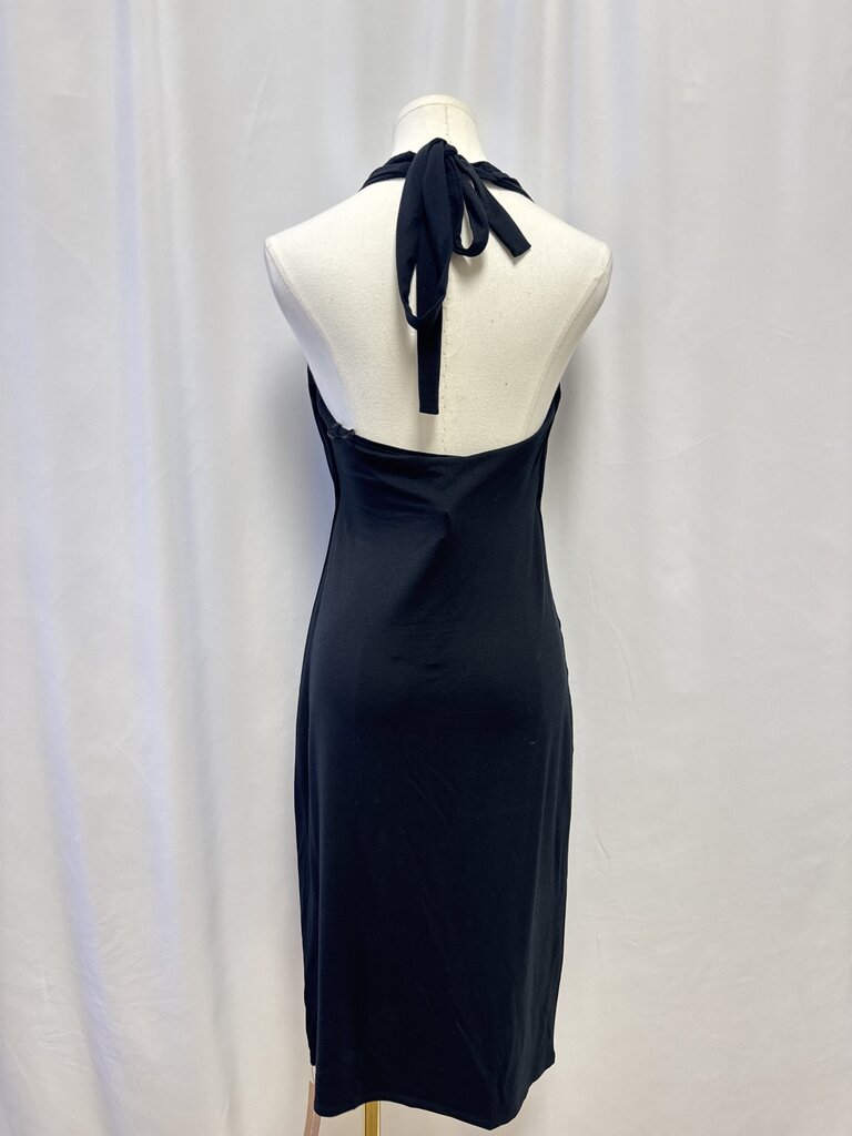 Reformation Black Halter Dress NWT