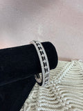 Nadri Silver Crystal Art Deco Bangle