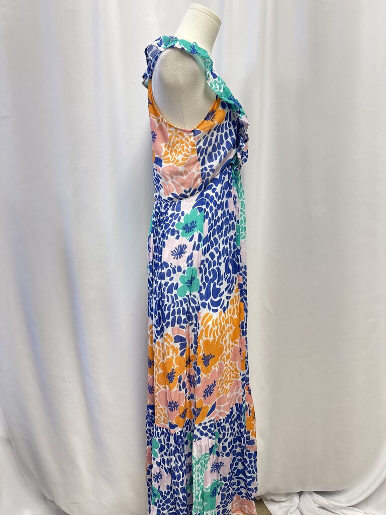 Oliphant Blue Floral Maxi Dress