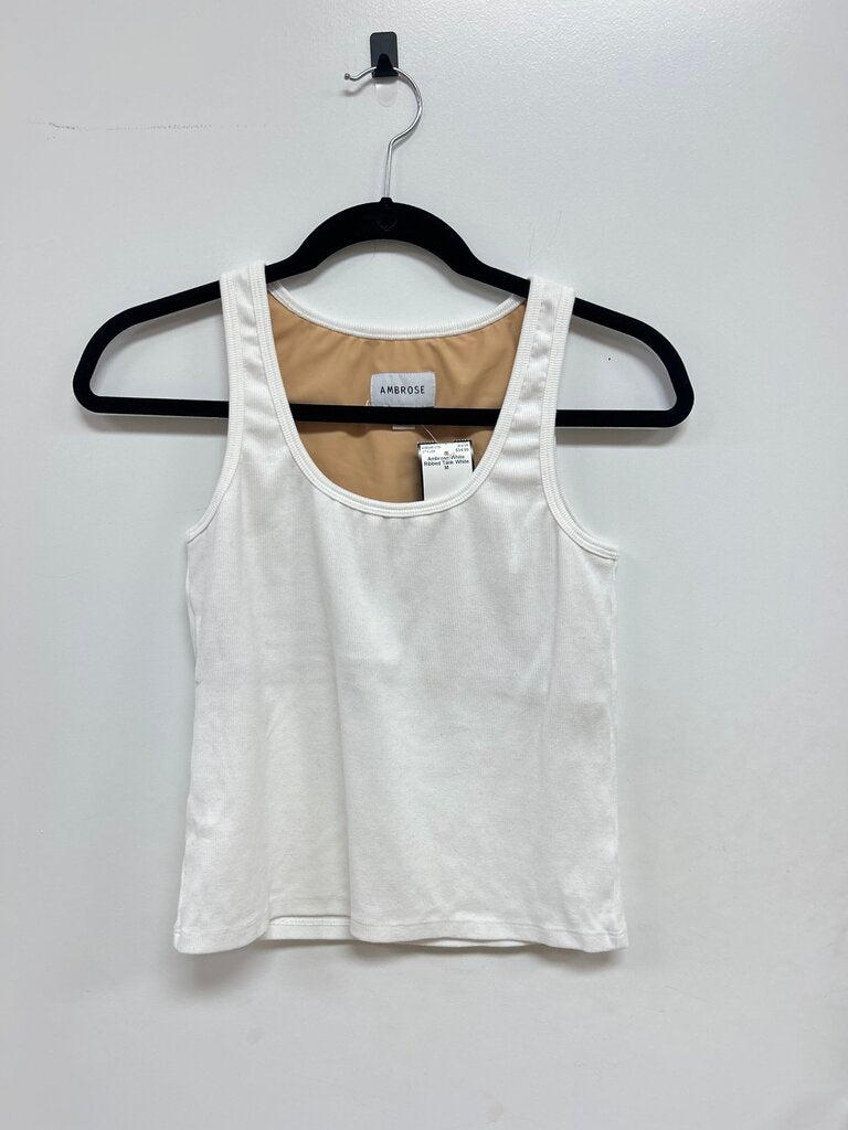 Ambrose White Ribbed Tank