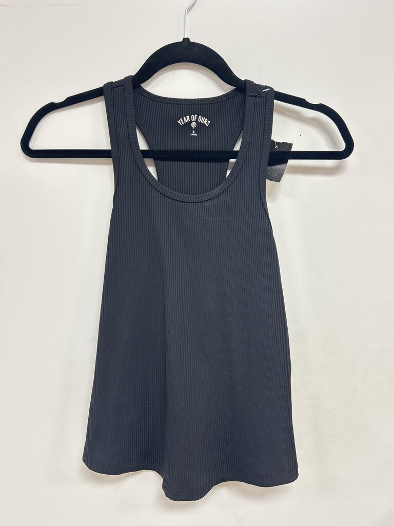 Year of Ours Black Ribbed Tank