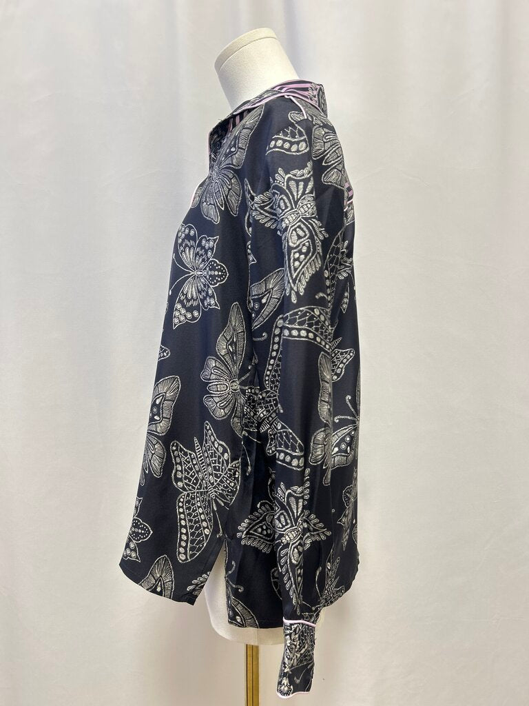 Johnny Was Black Butterfly Top