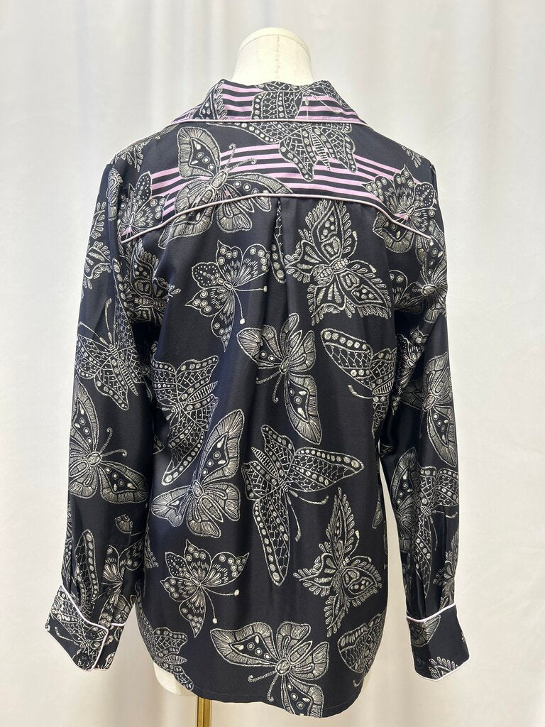 Johnny Was Black Butterfly Top