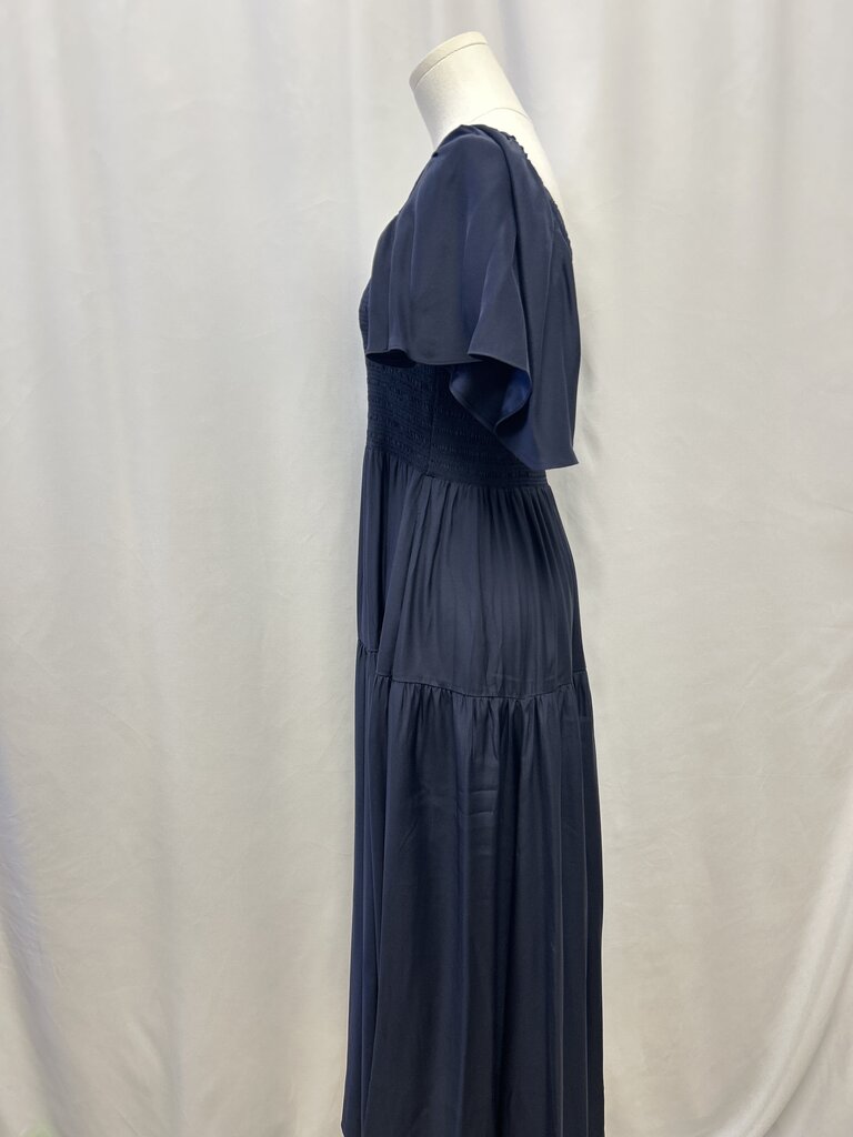 La Ligne Blue Smocked Maxi Dress