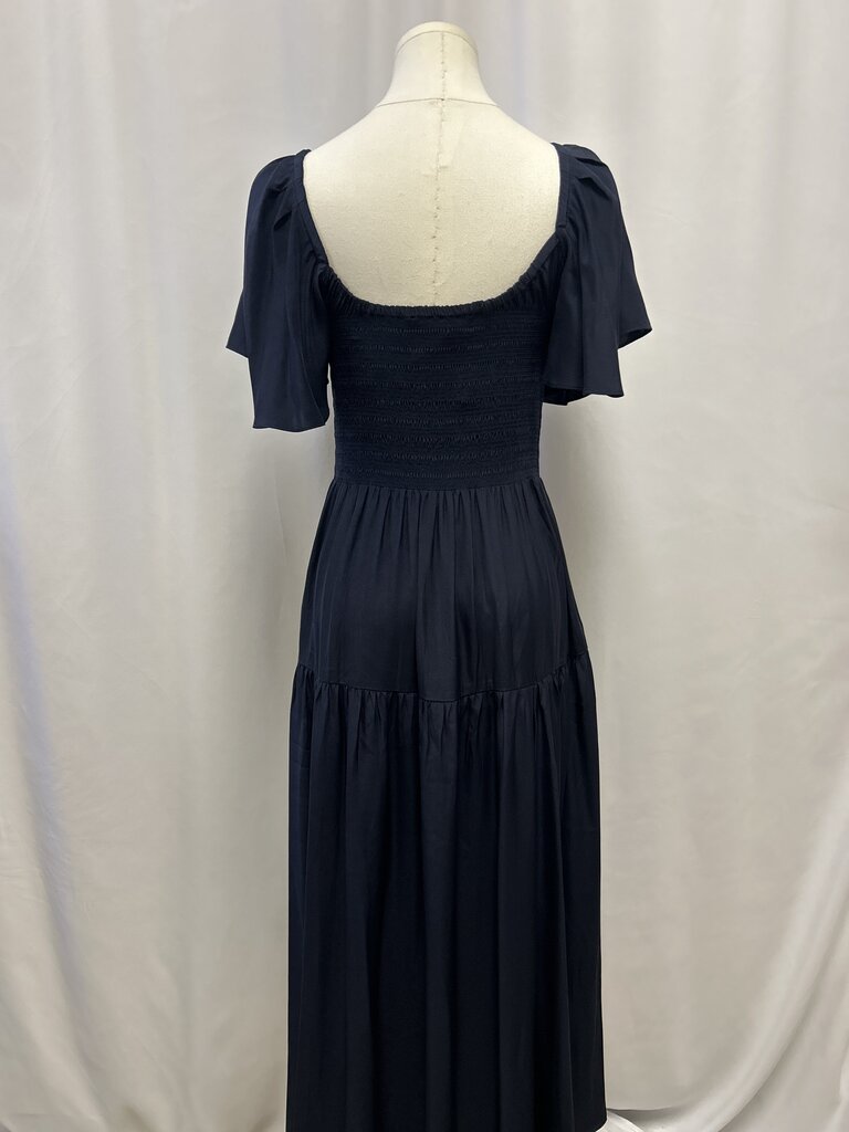 La Ligne Blue Smocked Maxi Dress